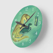 Horloge Ronde Gamer-Saurus (Angle)