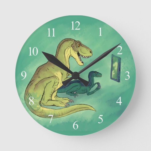 Horloge Ronde Gamer-Saurus (Recto)