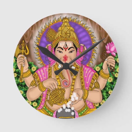 Horloge Ronde Ganesha Clock (Recto)