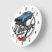 Horloge Ronde Garage vintage Camaro (Angle)