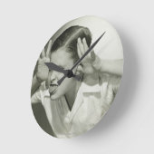 Horloge Ronde Garçon faisant le visage (Angle)