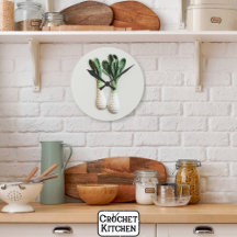 Gardener vert minimaliste Crochet Leek Yarn Art