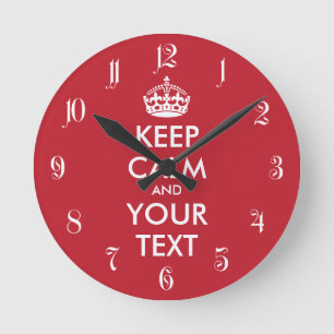 HORLOGE RONDE GARDEZ LE CALME ET VOTRE TEXTE