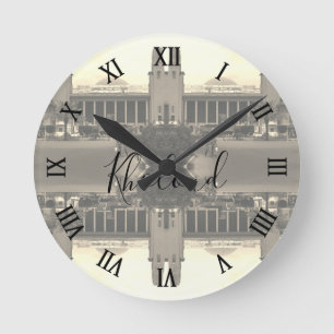 Horloge Ronde Gare centrale ferroviaire vintage de Bagdad en Ira