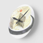 Horloge Ronde Gâteau blanc (Angle)