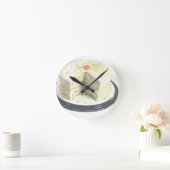 Horloge Ronde Gâteau blanc (Maison)