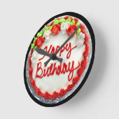 HORLOGE RONDE GÂTEAU D'ANNIVERSAIRE (Angle)