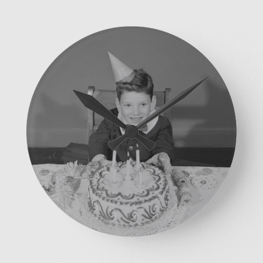 Horloge Ronde Gâteau d'anniversaire (Recto)