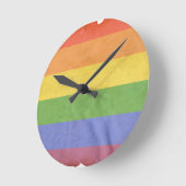 HORLOGE RONDE GAY PRIDE VINTAGE DESIGN (Angle)