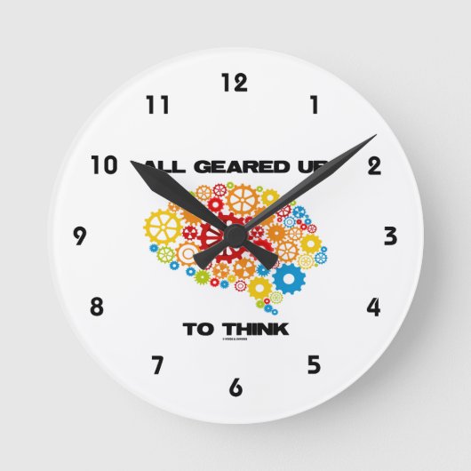 Horloge Ronde Geared Up To Think (Recto)