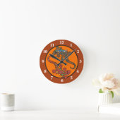Horloge Ronde Gecko Lizard Mexican Theme Wall (Maison)