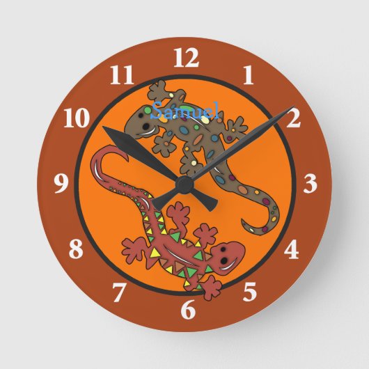 Horloge Ronde Gecko Lizard Mexican Theme Wall (Recto)