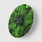 Horloge Ronde Geek de la carte de circuit électronique Nerd PCB (Angle)