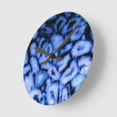 Horloge Ronde Géodes Agate Quartz bleu (Angle)
