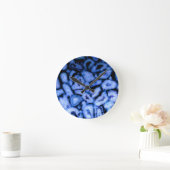 Horloge Ronde Géodes Agate Quartz bleu (Maison)