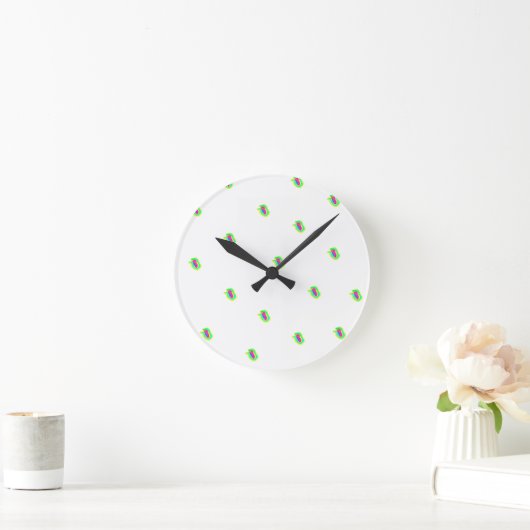 Horloge Ronde Geometric Patterned Precision Round Clock (Maison)