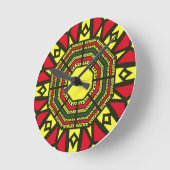 Horloge Ronde Géométrique Afrocentrique (Angle)