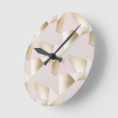 Horloge Ronde Géométrique en or rose (Angle)