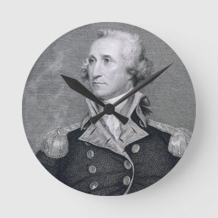 Horloge Ronde George Washington, gravé par brun Durand de