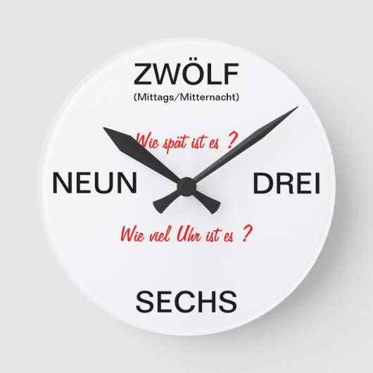 HORLOGE RONDE GERMAN CLOCK - ZAGOOOOO (Recto)