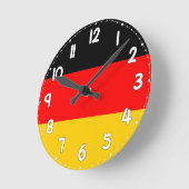 Horloge Ronde German Flag Wall Clock - Flag of Germany (Angle)