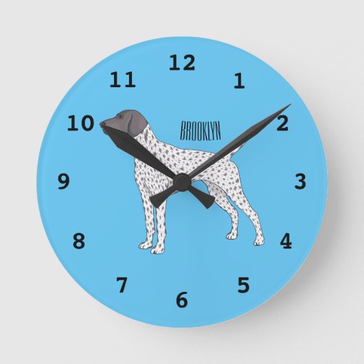 Horloge Ronde German Shorthred Pointer dog (Recto)