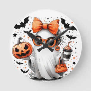 Horloge Ronde Ghost d'Halloween drôle