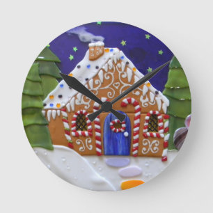 Horloge Ronde Gingerbread House