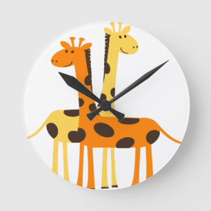 Horloge Ronde girafe afrique safari faune