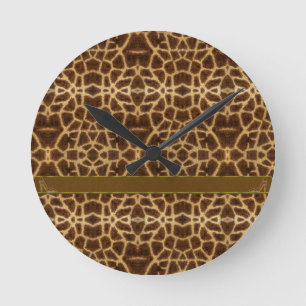 Horloge Ronde Girafe girly motif Imprimé d'animal & Stiletto