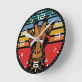 Horloge Ronde girafe moderne (Angle)