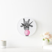 Horloge Ronde giraffe bubble (Maison)