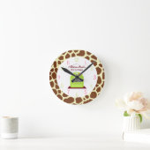 Horloge Ronde Giraffe Print Kitchen Clock (Maison)