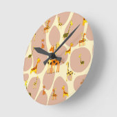 Horloge Ronde Giraffes (Angle)