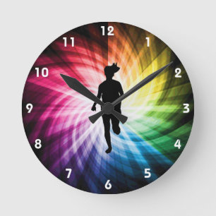Horloge Ronde Girl Marathon Runner