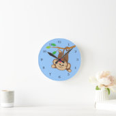 Horloge Ronde Girl Swinging Monkey (Maison)