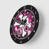 Horloge Ronde Girlie Skull (Angle)