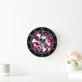 Horloge Ronde Girlie Skull (Maison)