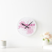 Horloge Ronde Girls Hockey Princess (Maison)