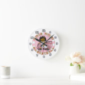 Horloge Ronde Girls Rules Basketball (Maison)
