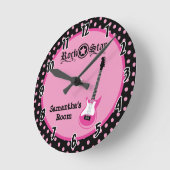 Horloge Ronde Girly Rock Star (Angle)