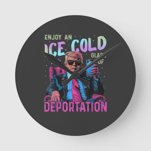 Horloge Ronde GLACE Profitez d'une glace froide (Recto)