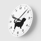 Horloge Ronde Glen de Imaal Terrier Chien Silhouette (Angle)