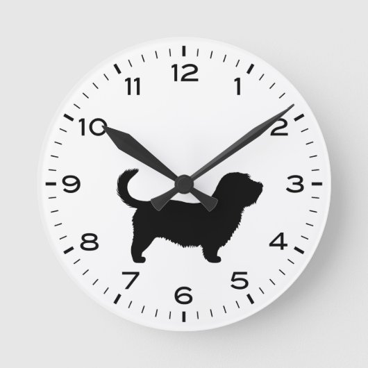 Horloge Ronde Glen de Imaal Terrier Chien Silhouette (Recto)