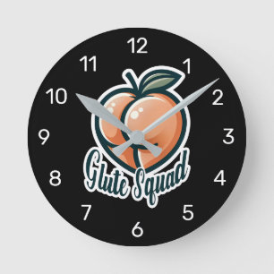 Horloge Ronde Glute Squad Peach Butt Glutes Fitness