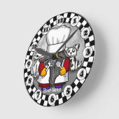 Horloge Ronde Gnome chef (Angle)