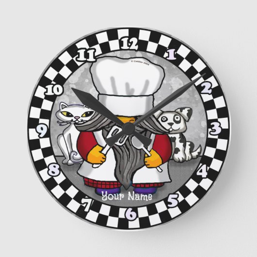 Horloge Ronde Gnome chef  (Recto)