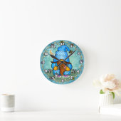 Horloge Ronde Gnome jouant des jacks (Maison)
