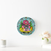 Horloge Ronde Gnome pompier  (Maison)