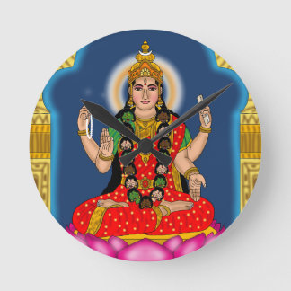 Horloge Ronde Goddess Bhairavi Wall Clock